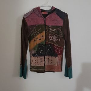 Boho Style Zip up Hoodie